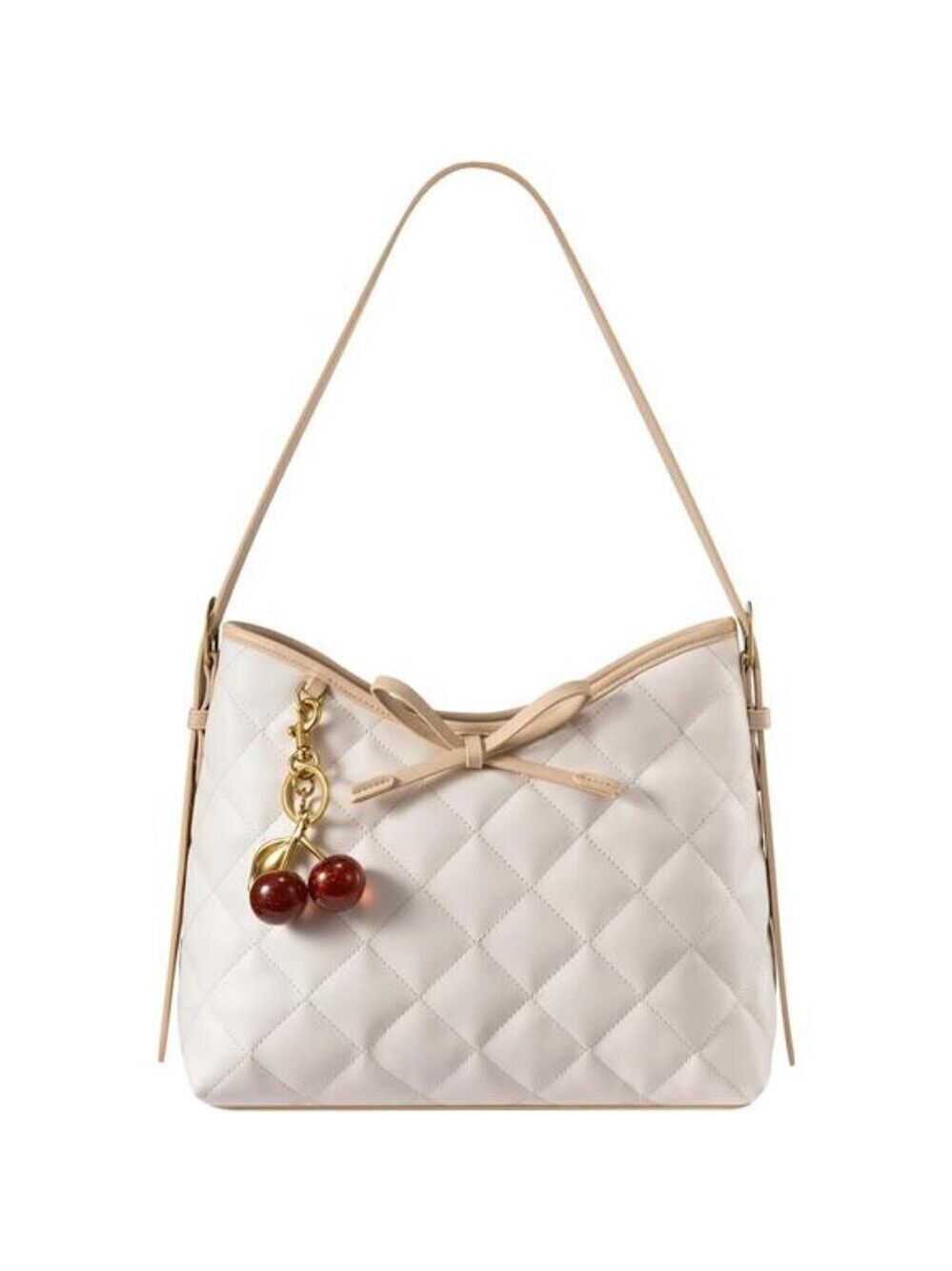 White Purse for Women – Soft Leather Quilted Hobo Handbag Crossbody Shoulder Bag
